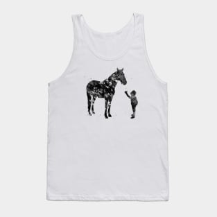 Little boy with horse Tank Top